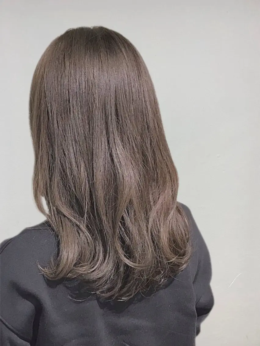 セミロング カラー 髪質改善 サロン ド ソワのヘアスタイル