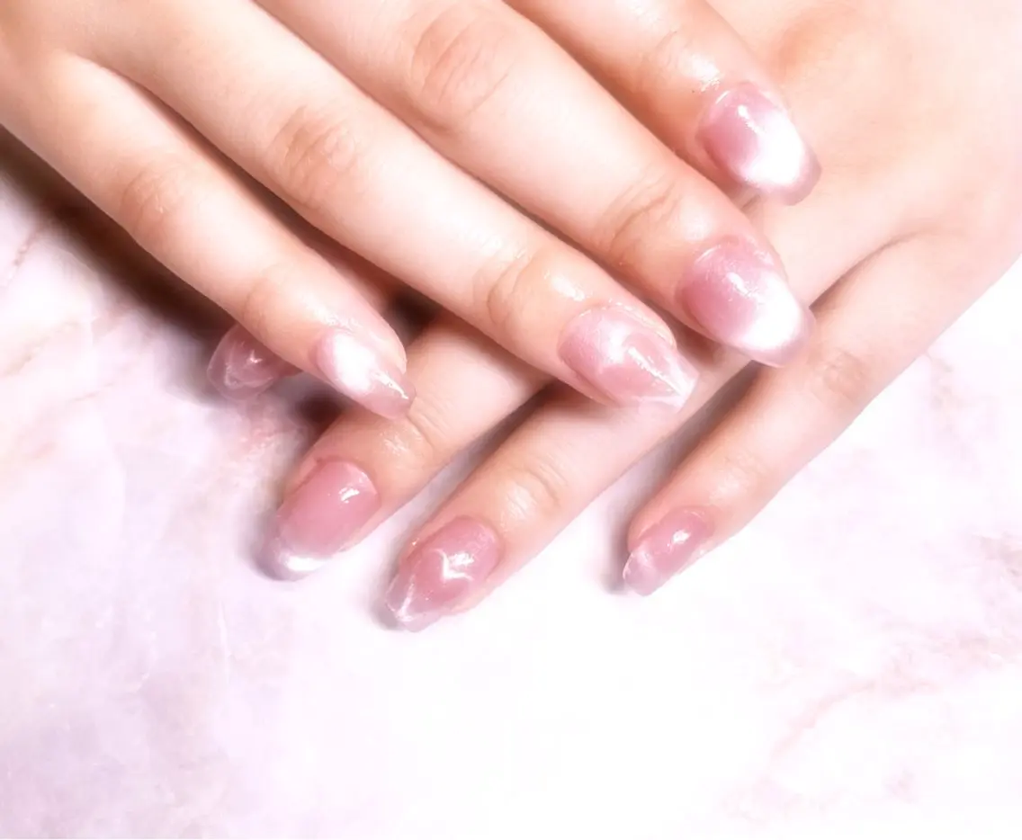ネイル 長さ出し スカルプネイル ハンドネイル plaisir プレジールネイルのネイルデザイン