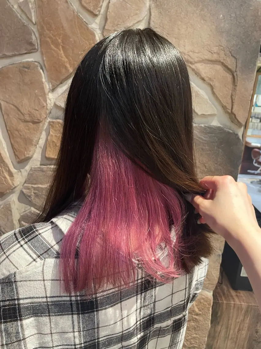 セミロング カラー カット ヘアカラー 新宿/ハイトーン カラー/AKI🍎のヘアスタイル