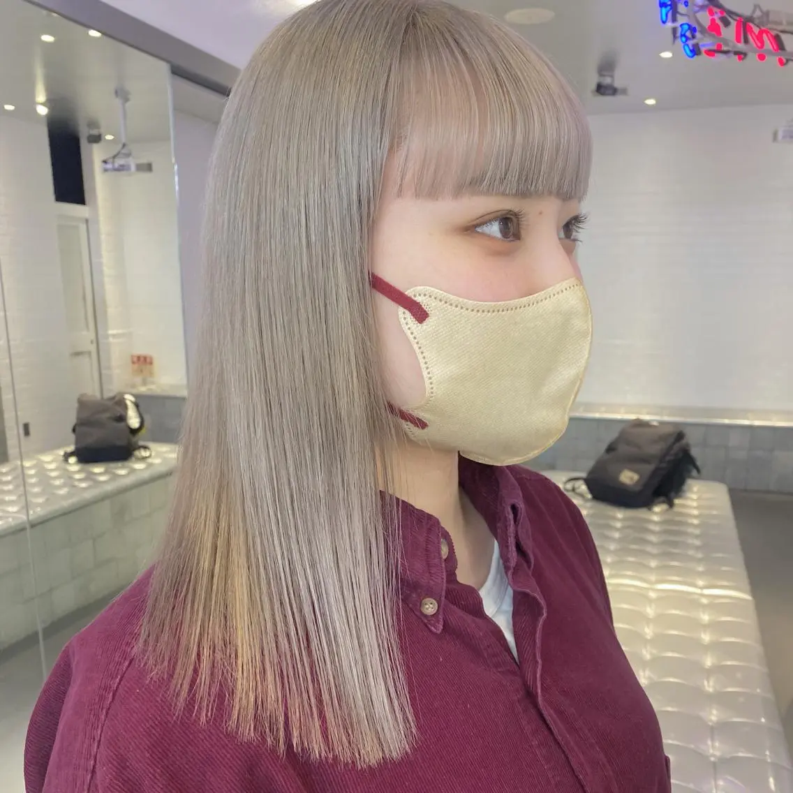 ロング ヘアアレンジ マツエク・マツパ カット ヘアカラー 🎨ハイトーン/ 切りっぱなし みつきのヘアスタイル