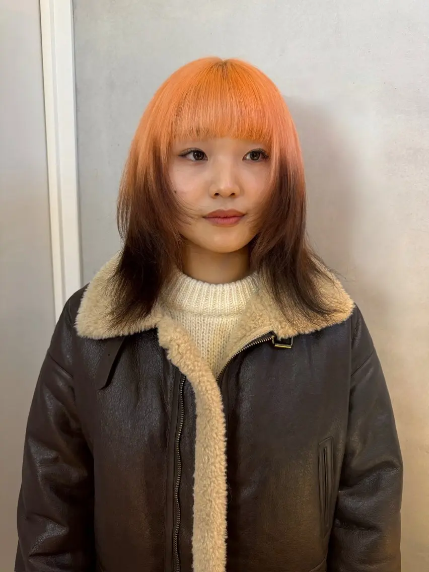 ミディアム カラー ブリーチ ケアブリーチ ハイトーンカラー 韓国風ヘア カット ヘアカラー トリートメント 🩷ハイトーン透明感 レイヤー🩷ユリカのヘアスタイル