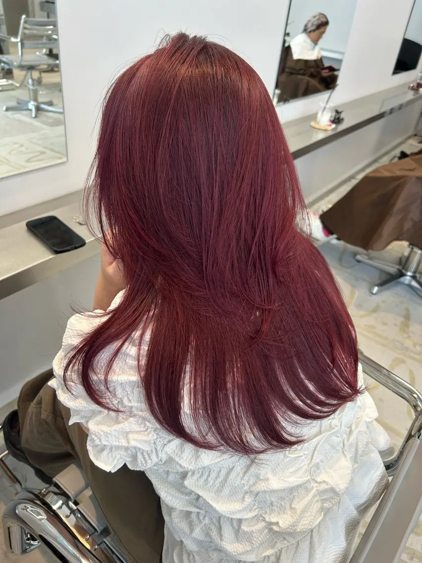 カラー ピンクカラー 川﨑 晴菜のヘアスタイル