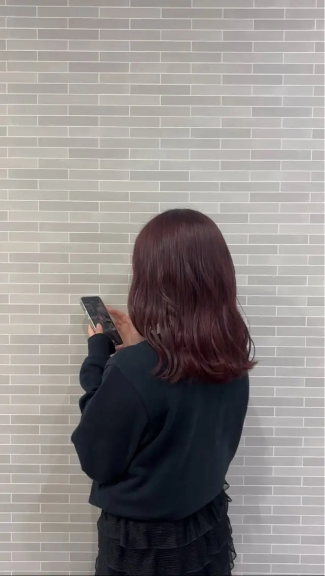 カラー ブリーチ ブリーチなしカラー レッドカラー 飯田 優希のヘアスタイル