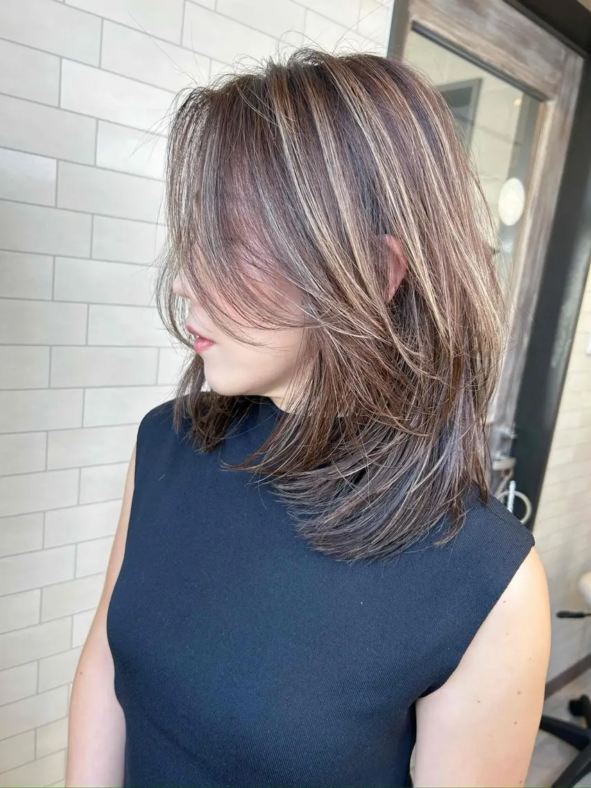 セミロング 神野 雅樹のヘアスタイル
