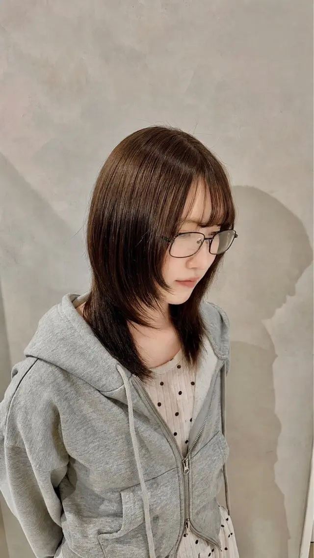 ミディアム カラー ブラウンカラー 透明感カラー ヘアカラー 山田 レンヤのヘアスタイル