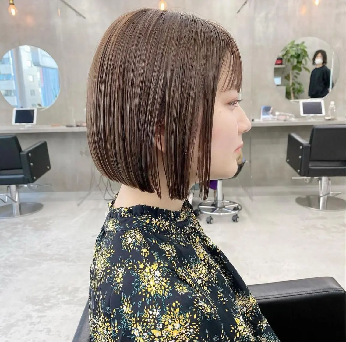 ショート カラー 透明感カラー カット ヘアカラー トリートメント 👑ボブはお任せ ミヤノ👑のヘアスタイル