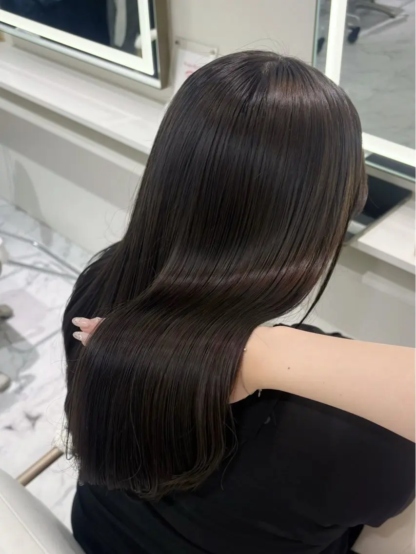 ロング カラー カット ヘアカラー トリートメント ParveMix🎀 稲垣 詞葉のヘアスタイル