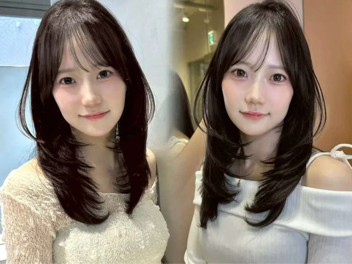 セミロング レイヤー/ ダブルカラーセナ🎀のヘアスタイル