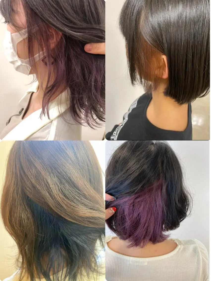 大人気！！裾カラー・インナーカラー・イヤリングカラートリートメント込み✨の写真