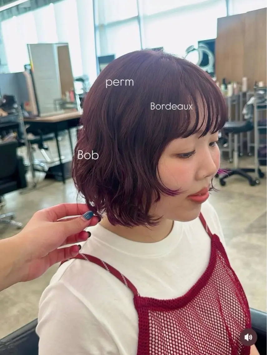 ショート カラー パーマ ボブ 暖色/ブリーチカラー 🍊 yu-na.のヘアスタイル