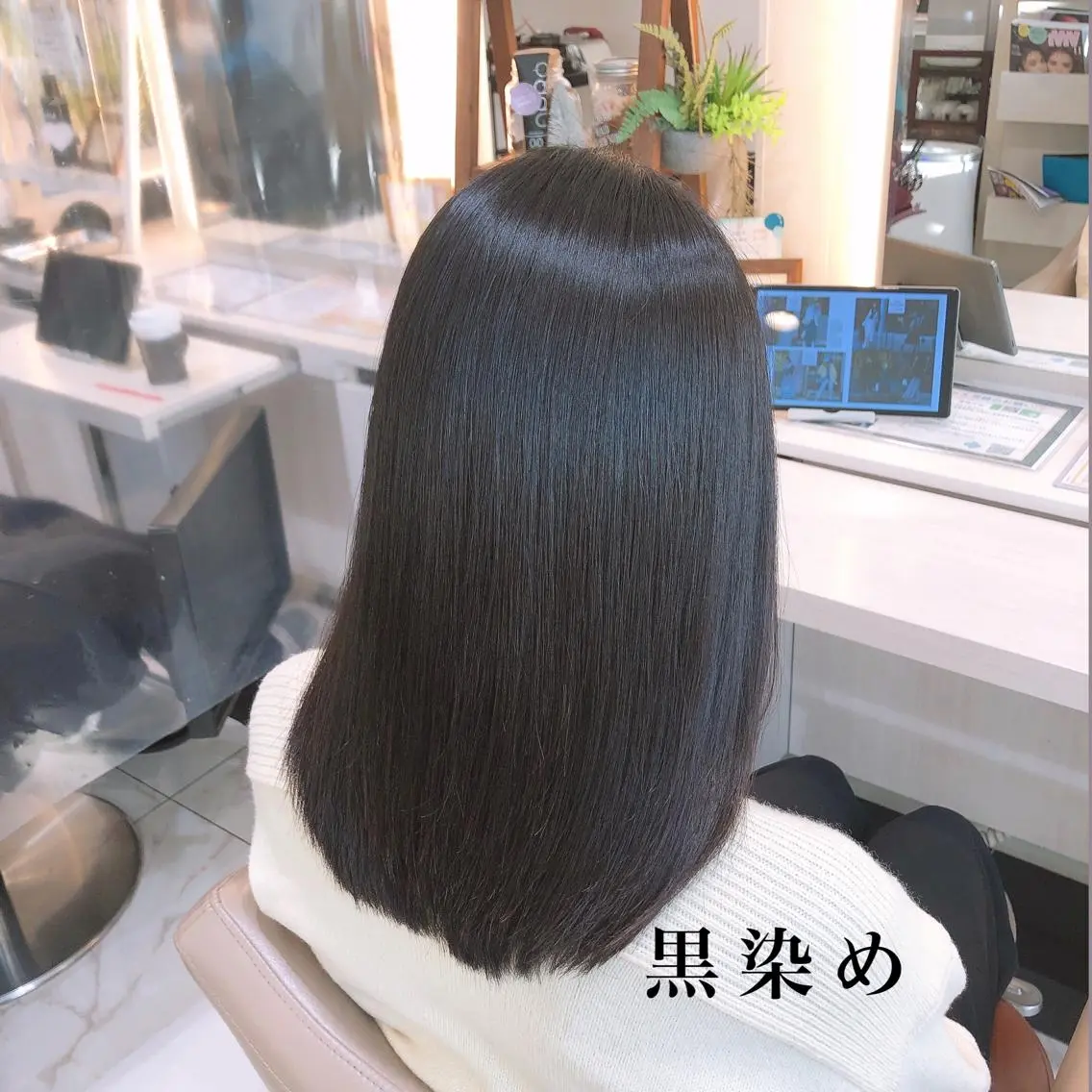 ミディアム カラー カット ヘアカラー 安井　昴 💫ブリーチ縮毛矯正のヘアスタイル
