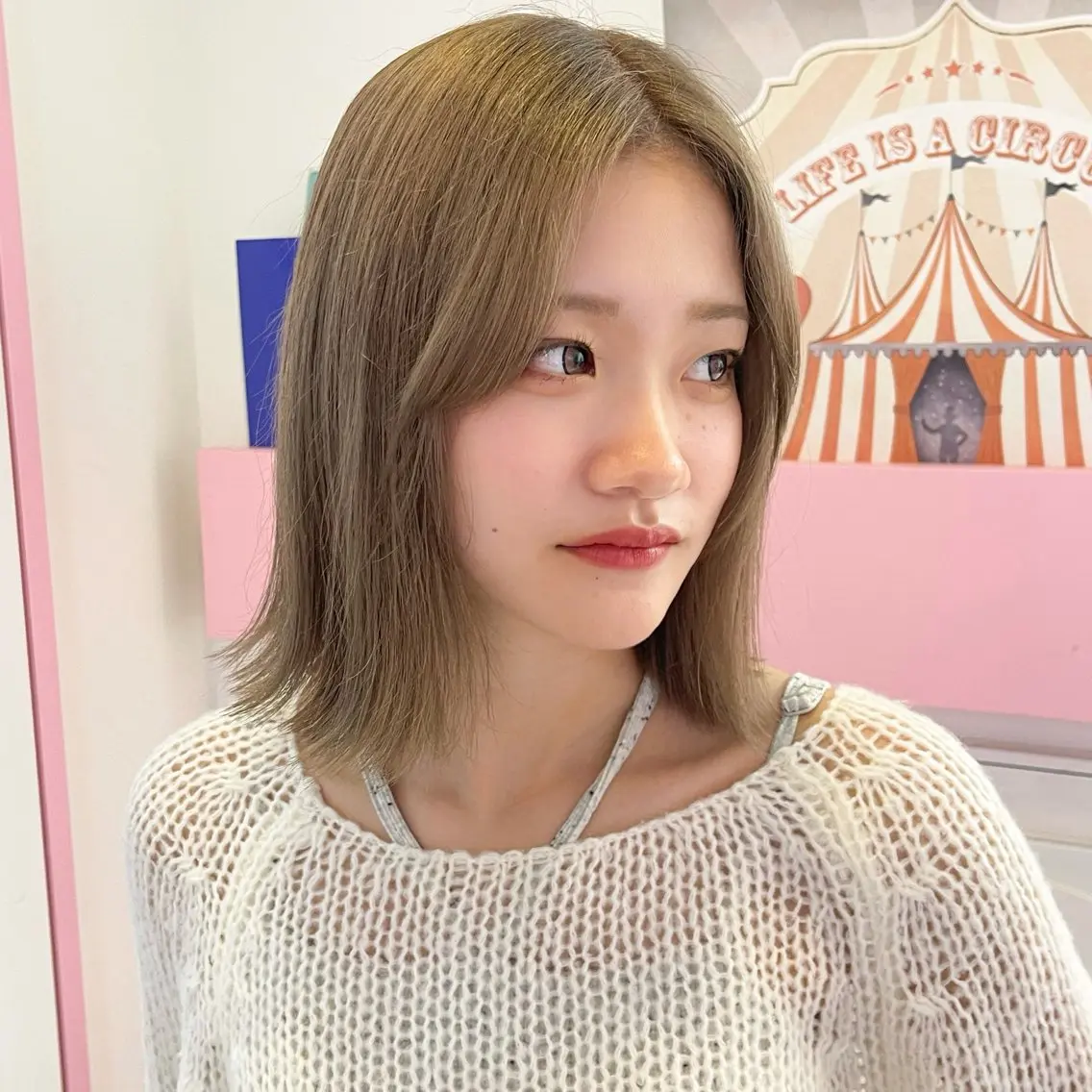 カラー カット ヘアカラー 🎀ミルクティー/暖 色×レイヤー/マリアのヘアスタイル