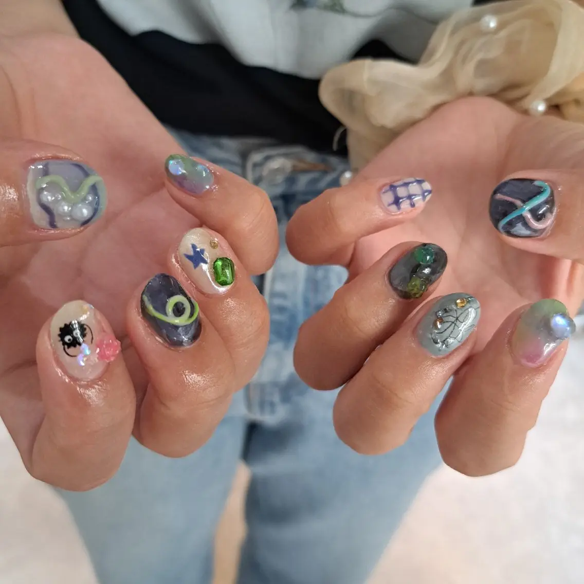 ネイル アートネイル ジェルネイル 持ち込み ぷっくりネイル Nail mood デザイン持ち込みokのネイルデザイン