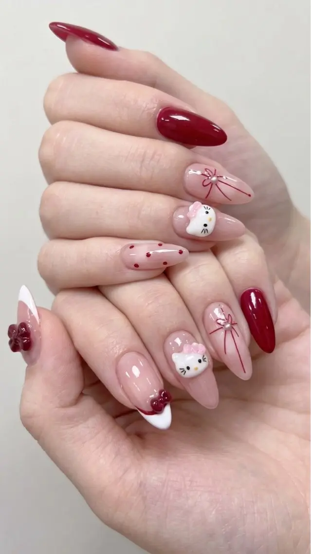 ネイル アートネイル チークネイル フレンチネイル ジェルネイル ガーリー HAPPI NAIL 大国町のネイルデザイン