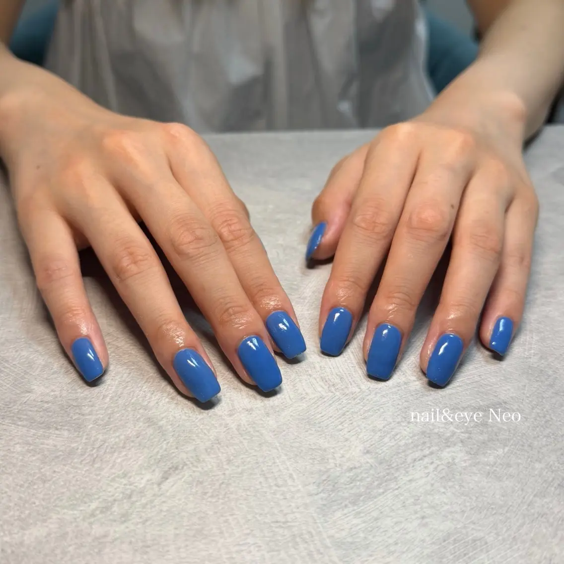 ネイル ブルー ワンカラーネイル シンプルネイル nail_Neo. Maiのネイルデザイン