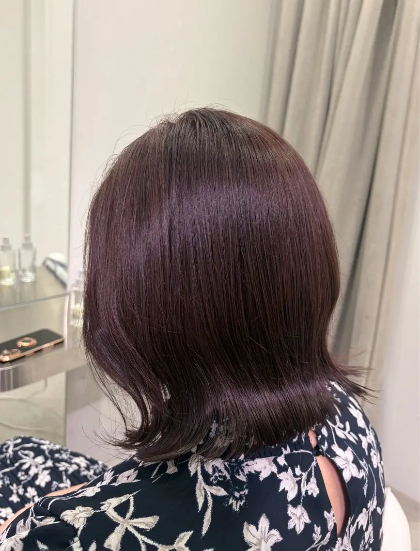 カラー ラベンダーカラー ピンクカラー ピンクラベンダー 吉田 百々花のヘアスタイル