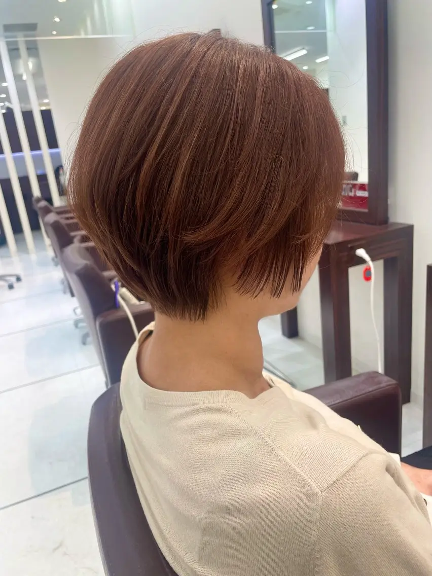 ショート カラー ベージュカラー ピンクカラー ショートヘア 【千葉駅南口歩1分】 MAKAのヘアスタイル