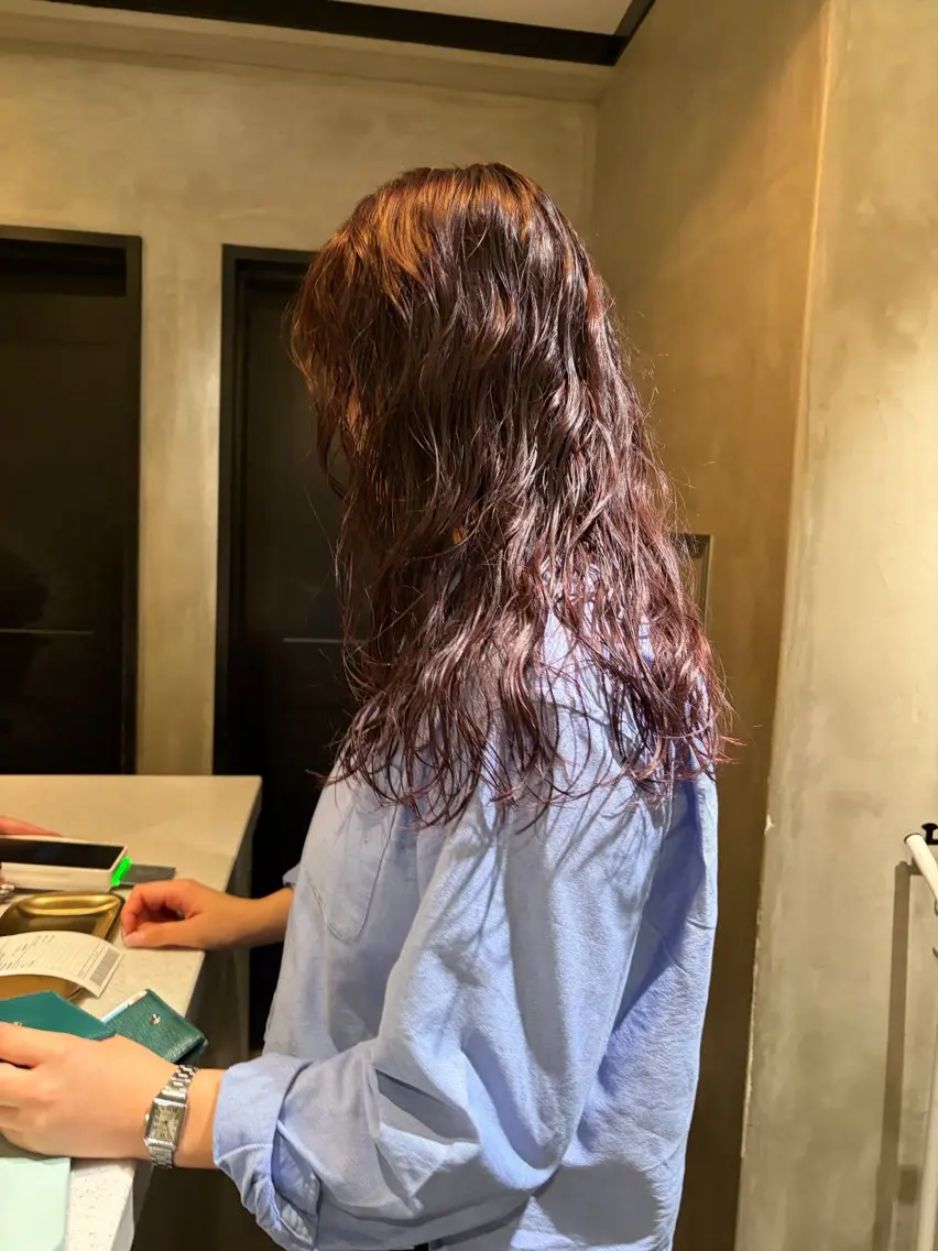 ロング カラー パーマ カット ヘアカラー パーマ タナカ カナ🫧のヘアスタイル