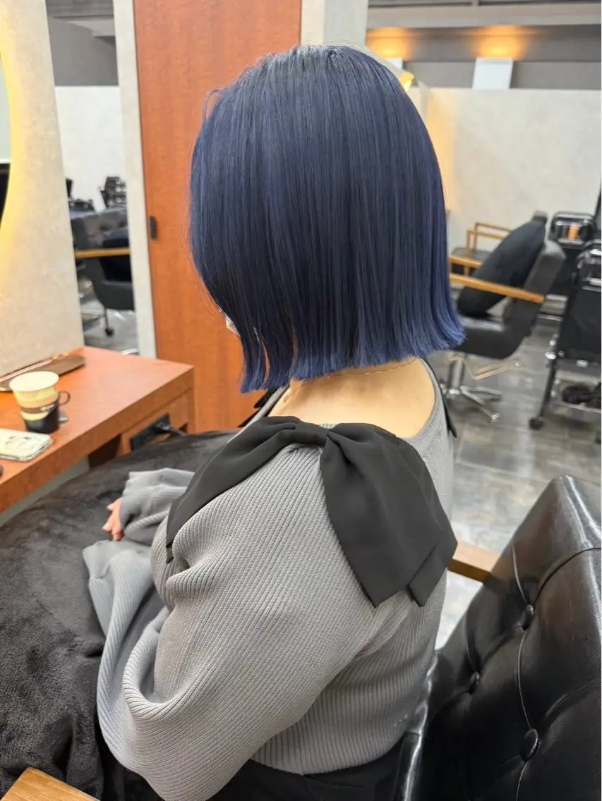 ミディアム ヘアカラー 佐藤 菜穂のヘアスタイル