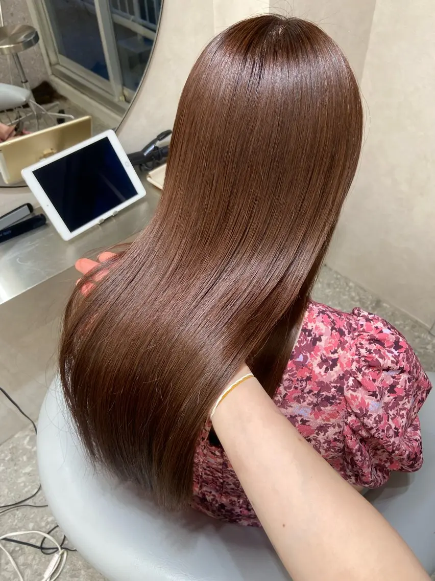 カラー カット ヘアカラー トリートメント 新宿/韓国ヘア 中明度カラー/かやのヘアスタイル