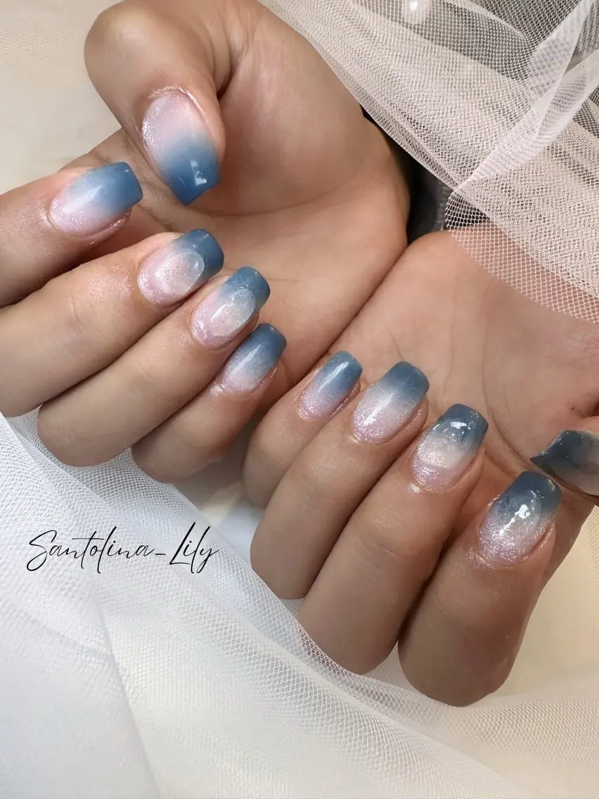ネイル グラデーション ハンドネイル Santolina Lilyのネイルデザイン