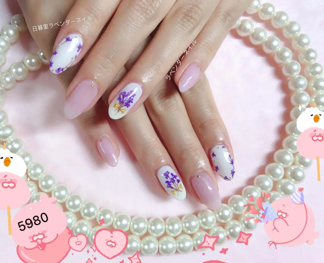 ネイル ラベンダー💖日暮里 ルル💖ネイルのネイルデザイン