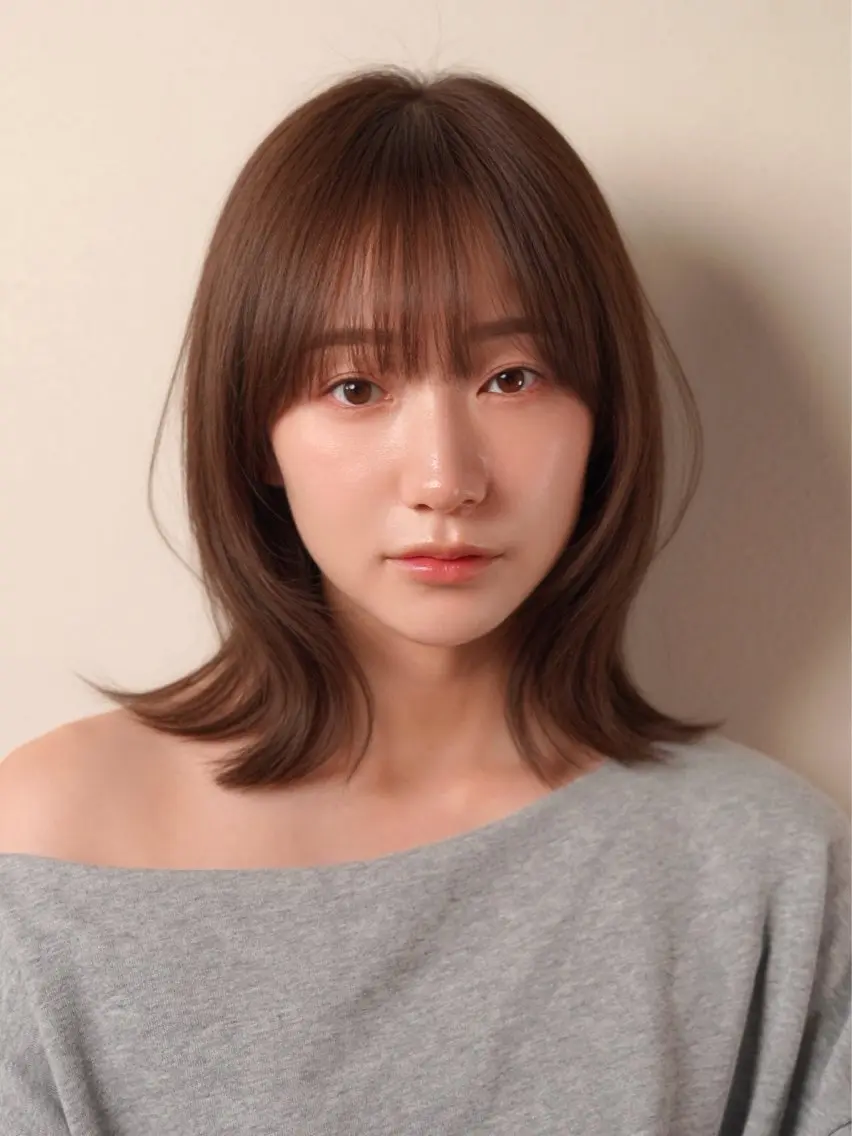 ミディアム カラー 銀座/骨格診断 垢抜けレイヤー/菅原のヘアスタイル