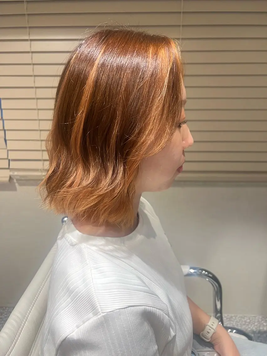 ミディアム カラー ヘアカラー 脇山 真生のヘアスタイル
