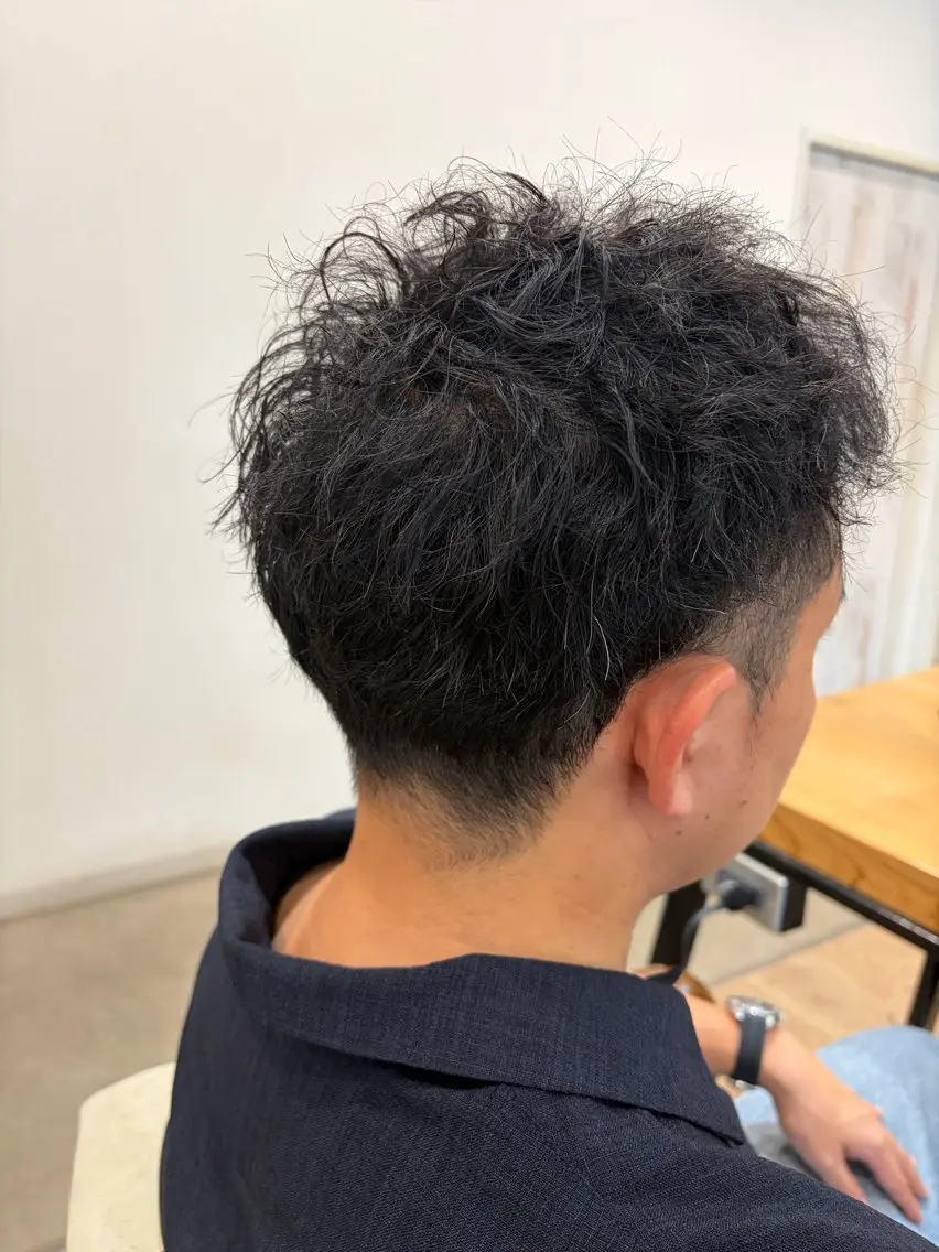 パーマ メンズ 似合わせ透明感カラー 宇治　ヤマノのヘアスタイル