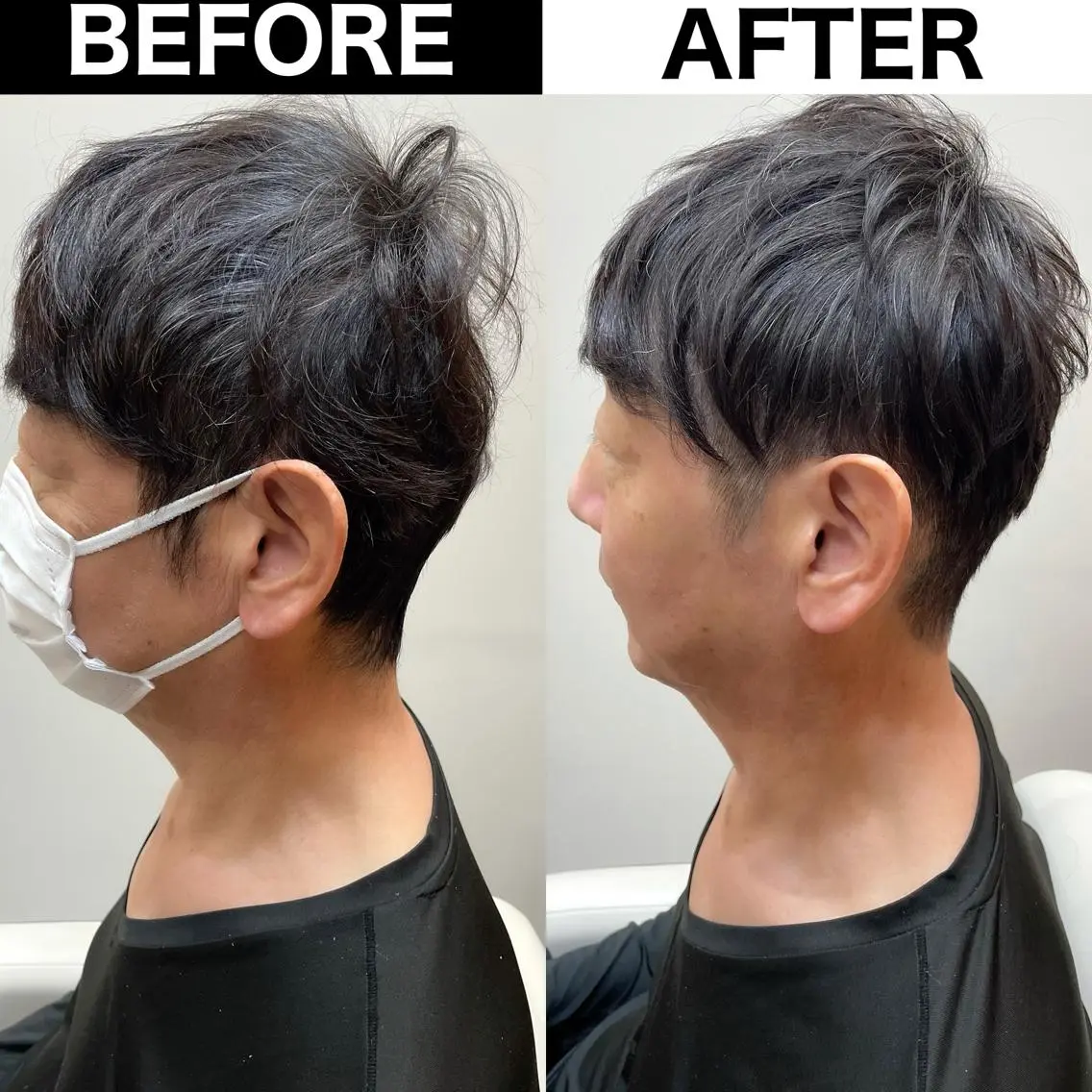 メンズ ビジネス メンズ就活ヘア メンズパーマ ツーブロック 刈り上げ Soleria 田中慎一のヘアスタイル