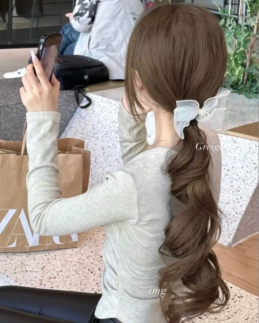 ロング ヘアカラー ヘッドスパ ヘアセット 🤍韓国艶ワンホン ヘアMayu🤍のヘアスタイル