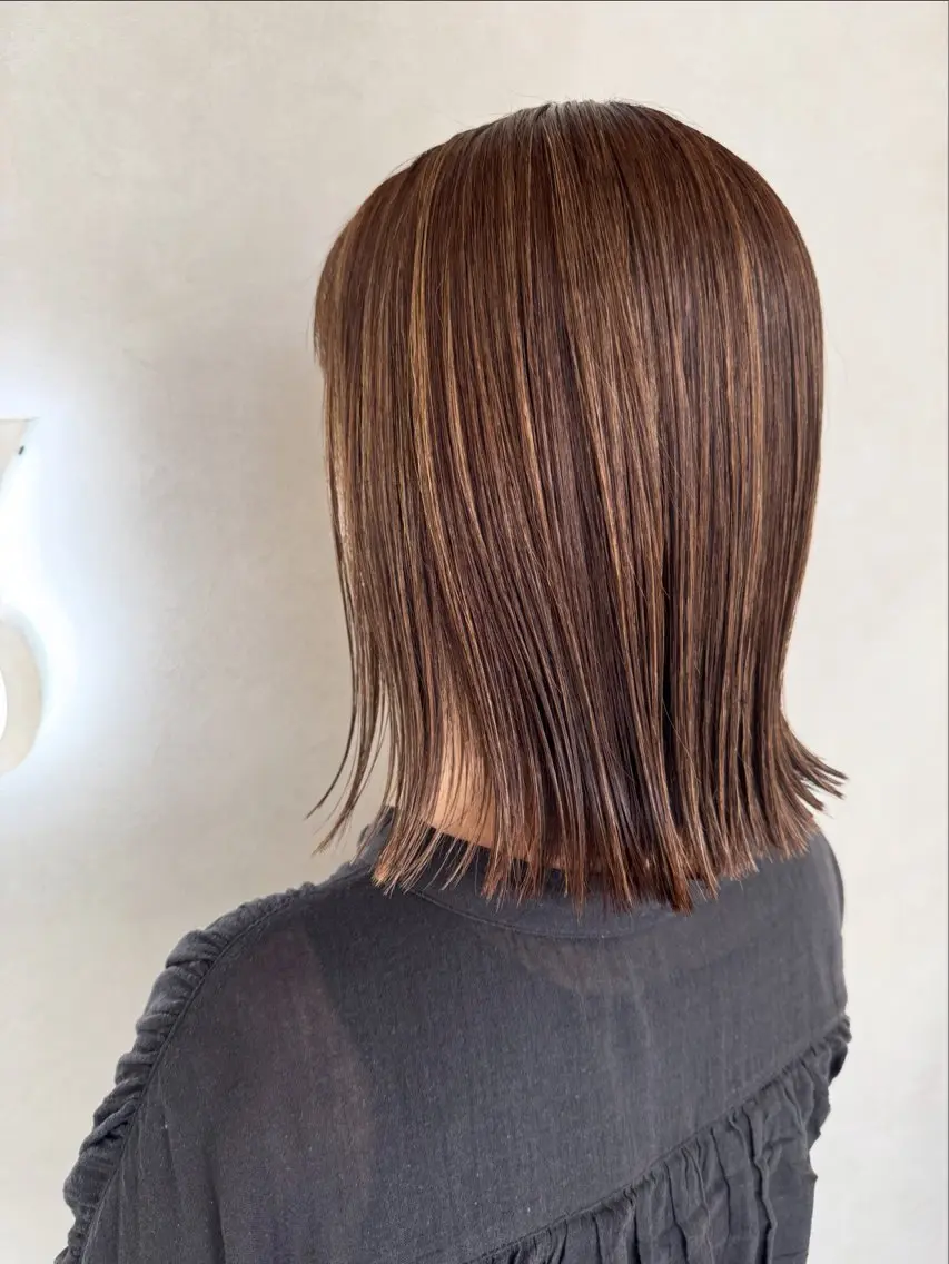 カット+オーガニックカラー+毛髪シールドケアトリートメントの写真