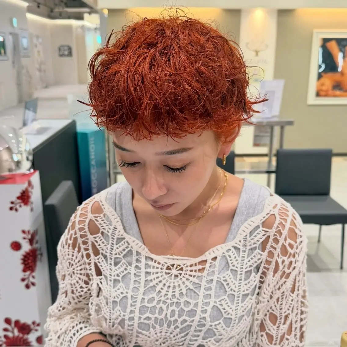 ショート カット ヘアカラー トリートメント ヘッドスパ ヘアセット 🇰🇷韓国ワンホン カラー🎀✨️AYUのヘアスタイル