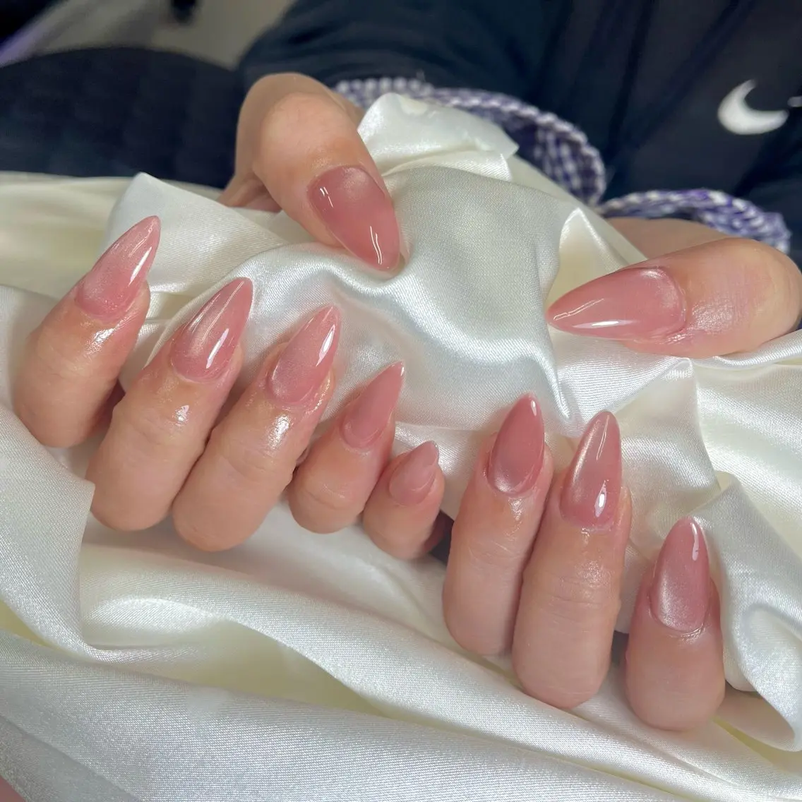 ネイル チークネイル 桜ネイル 長さ出し フットネイル ジェルネイル ハンドネイル Maika's nailのネイルデザイン