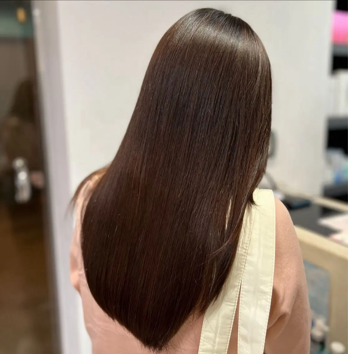 カラー ヘアカラー トリートメント 透明感カラー🦋艶髪 イヴカ💙のヘアスタイル