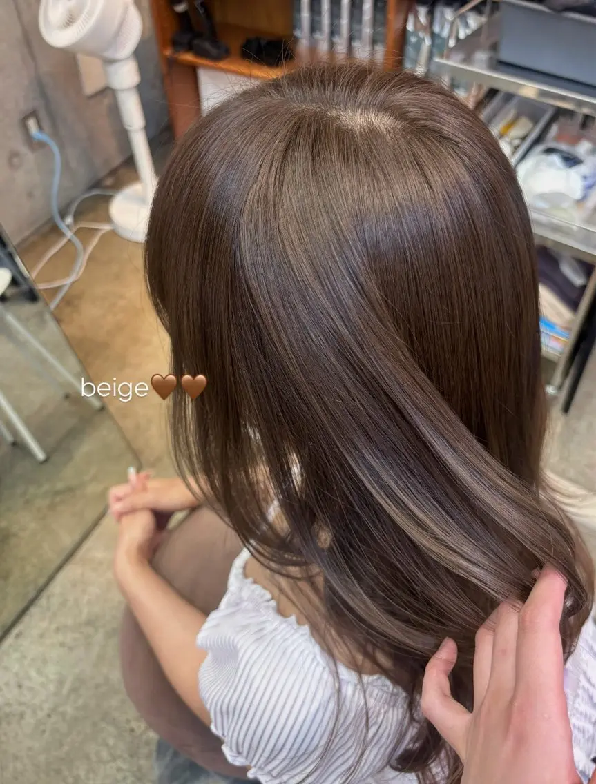 ロング カラー ヘアカラー 🫧透明感カラー/ うる艶カラー/すみれのヘアスタイル