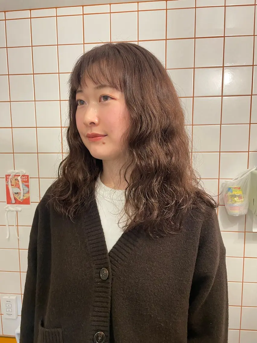 ロング パーマ カット パーマ トリートメント 狩野 羅夢のヘアスタイル