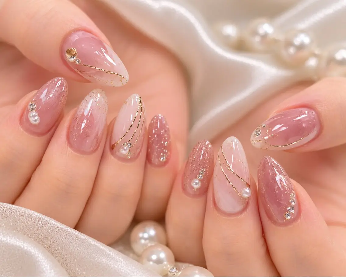 ネイル ジェルネイル 韓国ネイル 持ち込み パラジェル シンプルネイル ハンドネイル Hanaai Salon新大久保店のネイルデザイン