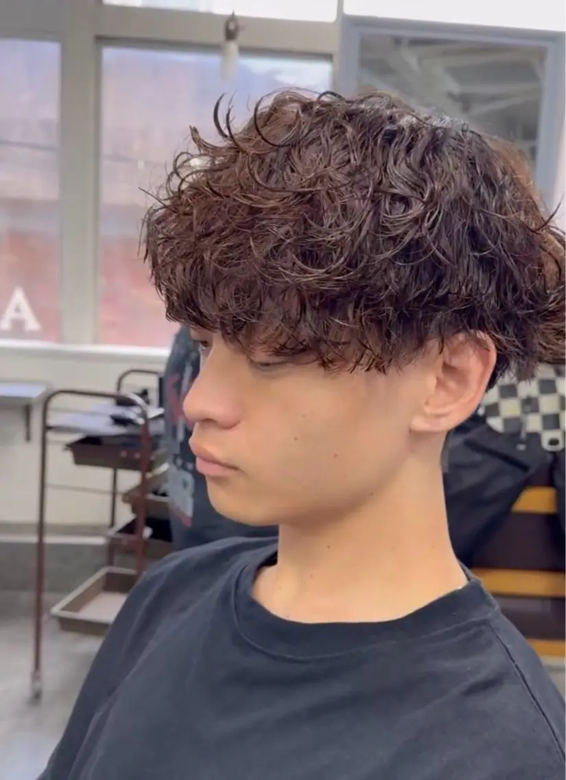 ショート パーマ メンズ パーマ 大阪梅田メンズパーマ はずきのヘアスタイル