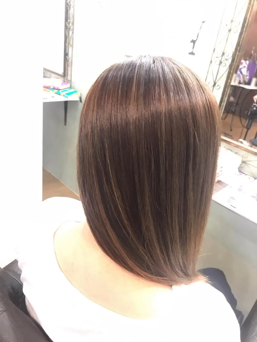 ダメージレス追求オーガニックヘアカラー&トータル極トリートメントリセッター付♪(ご希望で前髪カット付です♪)全体カット別の写真