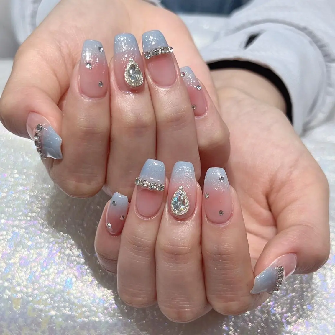 ネイル アートネイル 長さ出し ネイルチップ Queen‘s なんのネイルデザイン