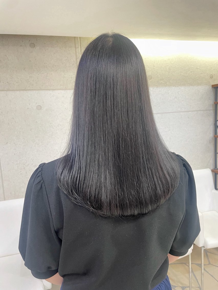 ロング パーマ 伸ばしかけ 髪質改善 ストレートパーマ カット 縮毛矯正 XANADU上野店 🐼ﾖｺﾊｼのヘアスタイル