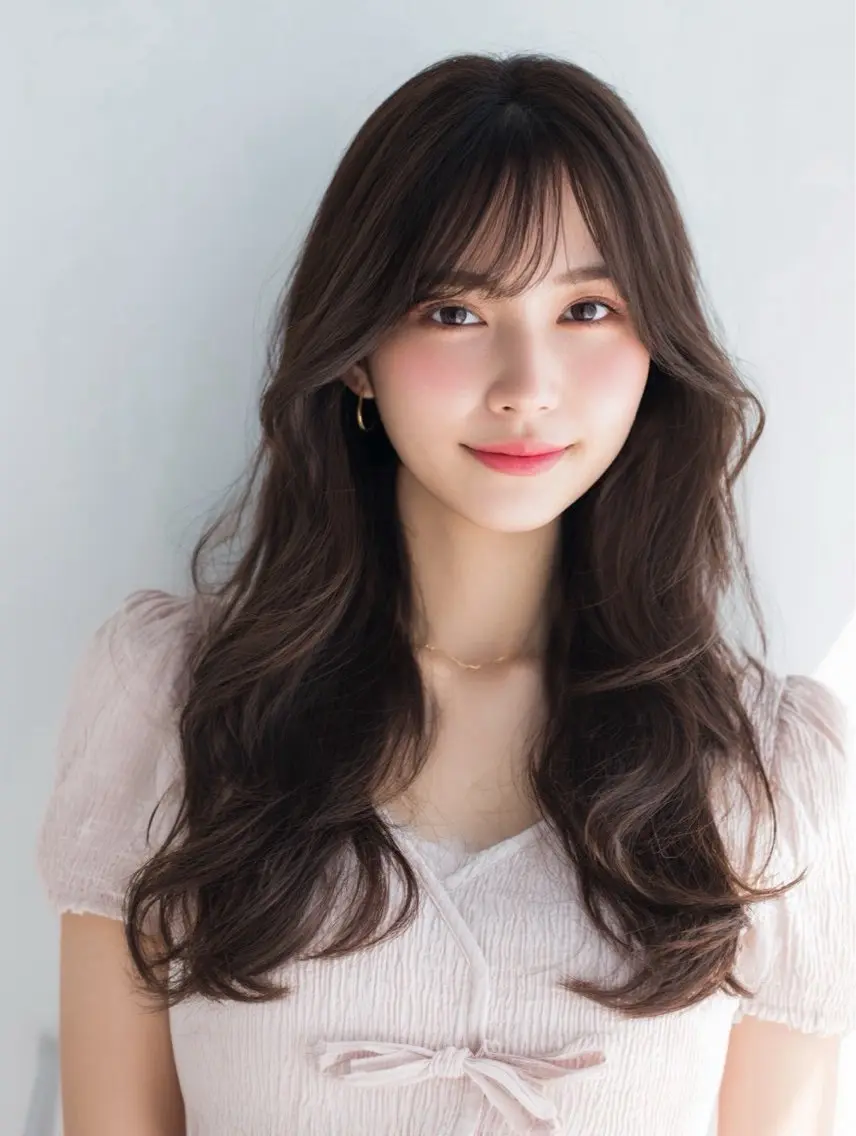 ロング ヘアカラー 髪質改善JILL 🤍🩵AIのヘアスタイル