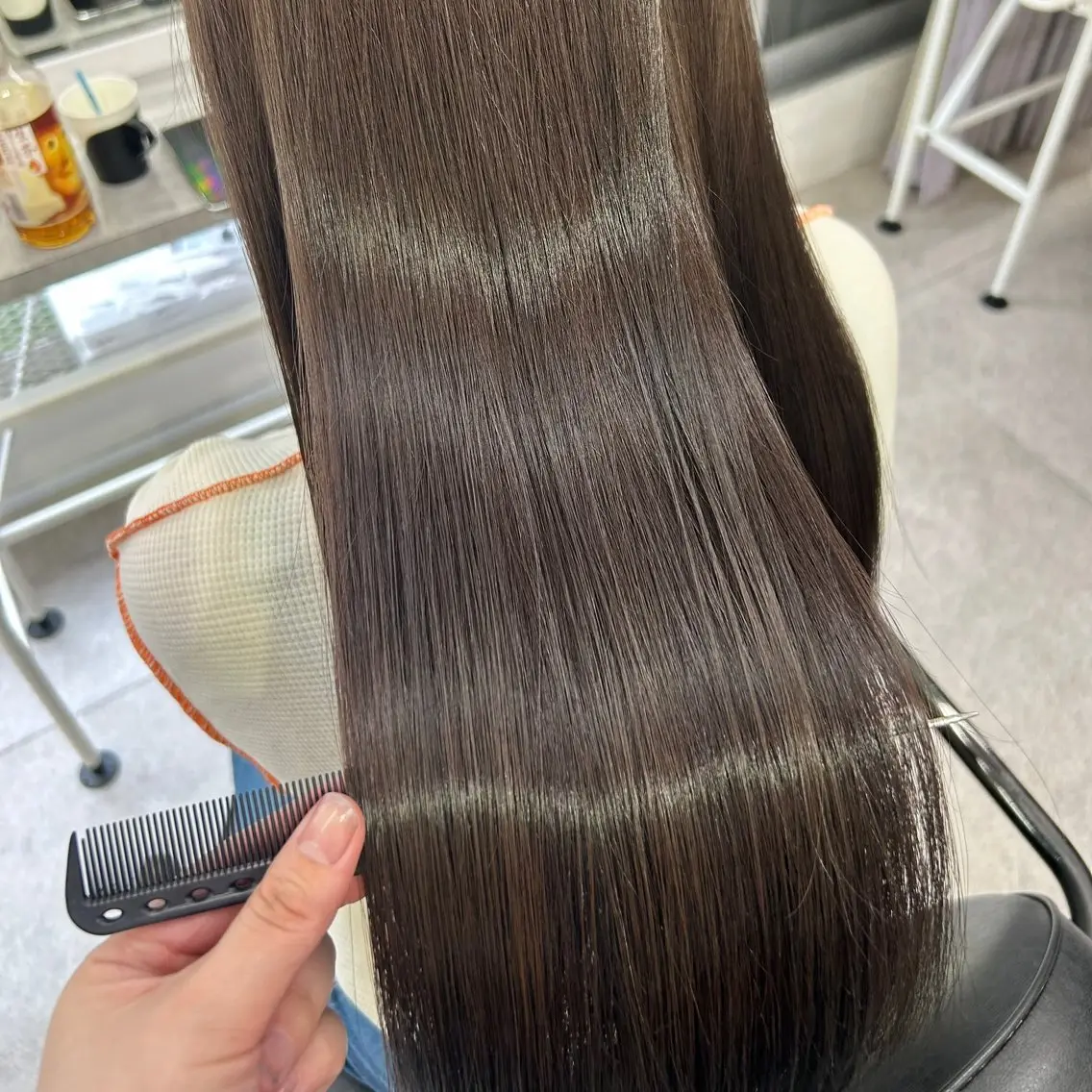 ロング カラー ヘアカラー トリートメント うる艶カラー🐈 Nao🩵のヘアスタイル