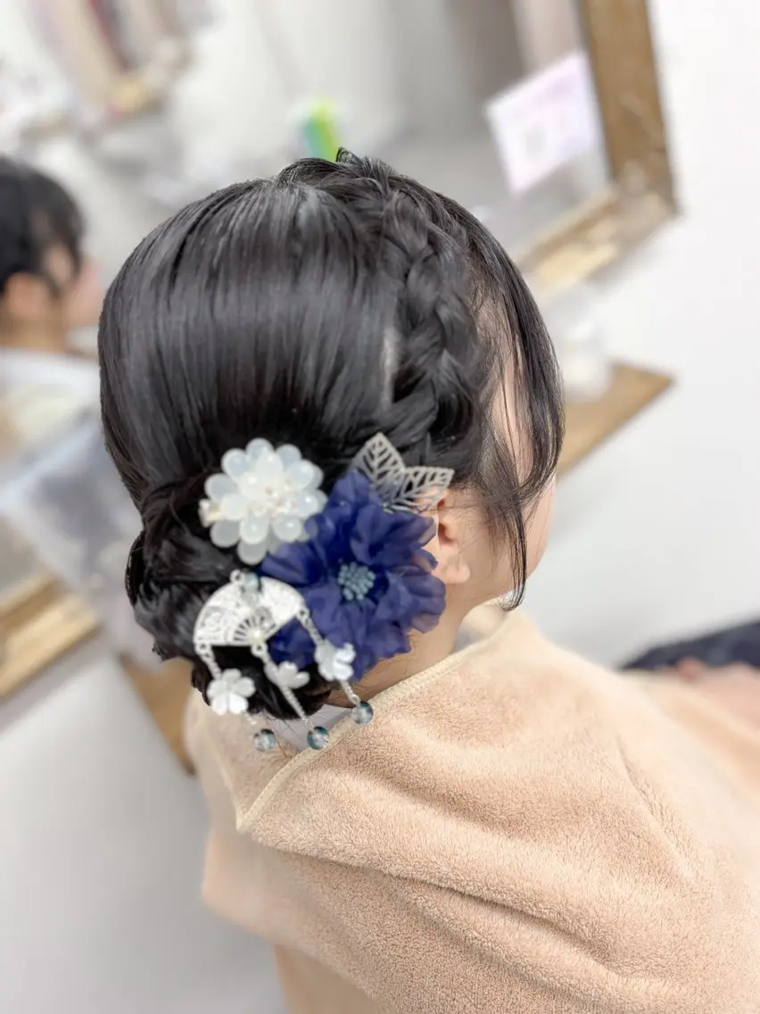 セミロング ヘアアレンジ ヘアセット ⭐︎moe 【ヘアセット🧸】のヘアスタイル