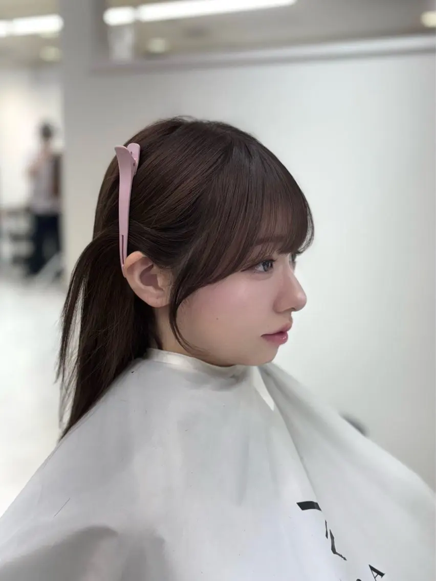 ロング 顔周りカット ワンホンヘア 🤍𝑀𝐼𝐻𝑂のヘアスタイル