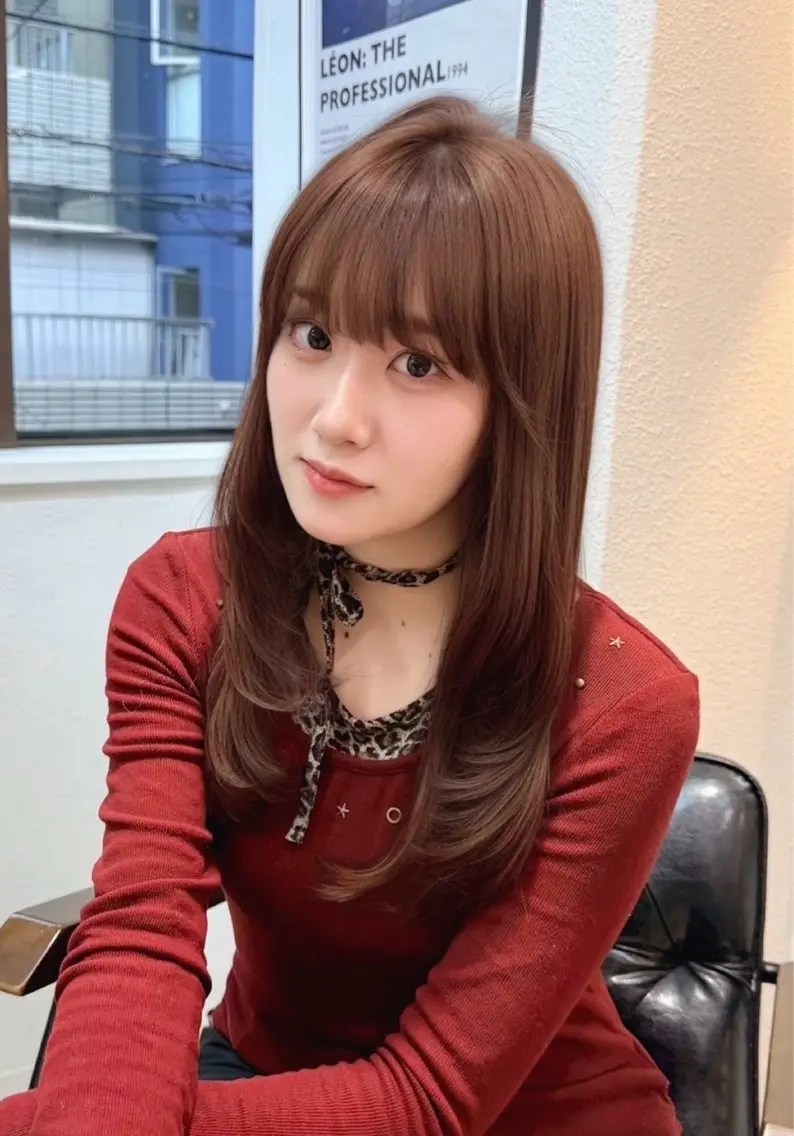 ロング カラー 🎀ブリーチなしカラ ー🎀韓国ヘアのヘアスタイル
