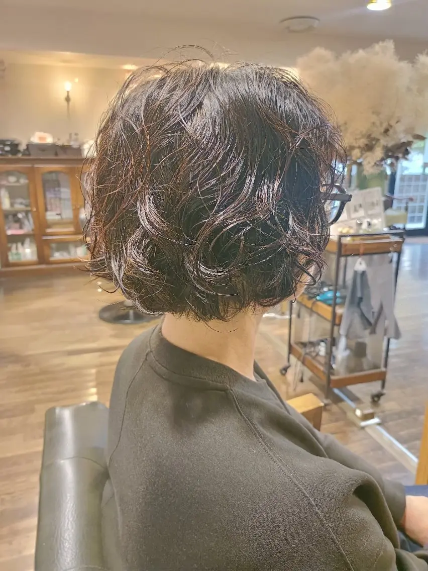 ショート パーマ ボブ 似合わせカット カット パーマ ASAKO ✴︎アメリシュシュのヘアスタイル