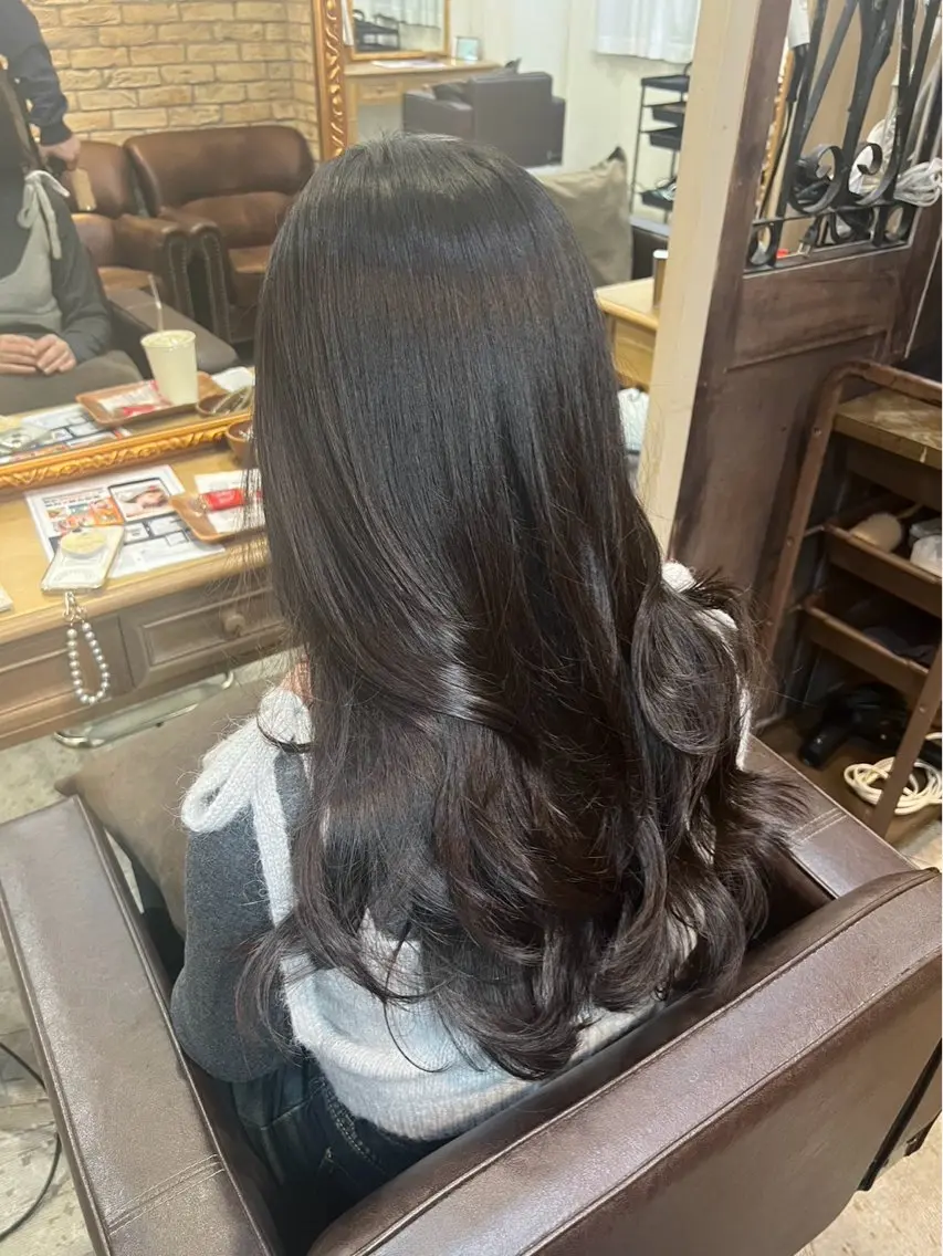 セミロング 髪質改善矯正特化 🇰🇷amiruのヘアスタイル