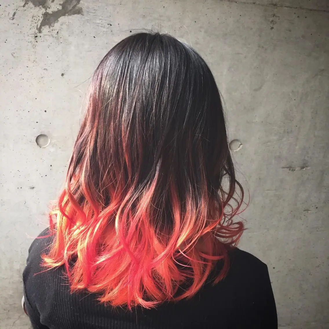 ロング カラー グラデーションカラー レッドカラー 髪質改善/レイヤー ストウシンゴのヘアスタイル